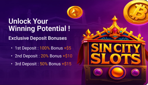 Sincity Slots — deposit flow of the gaming platform
